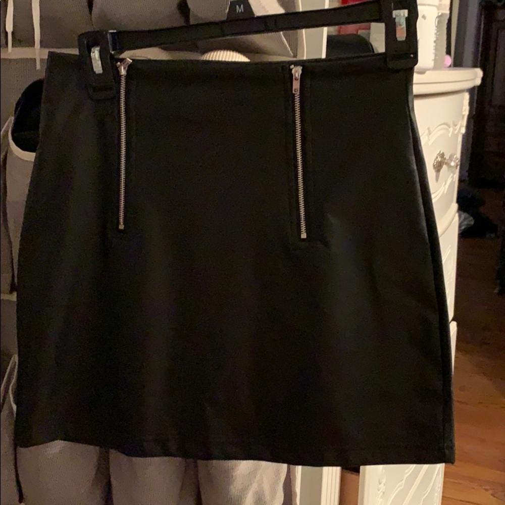 SHEIN black leather skirt